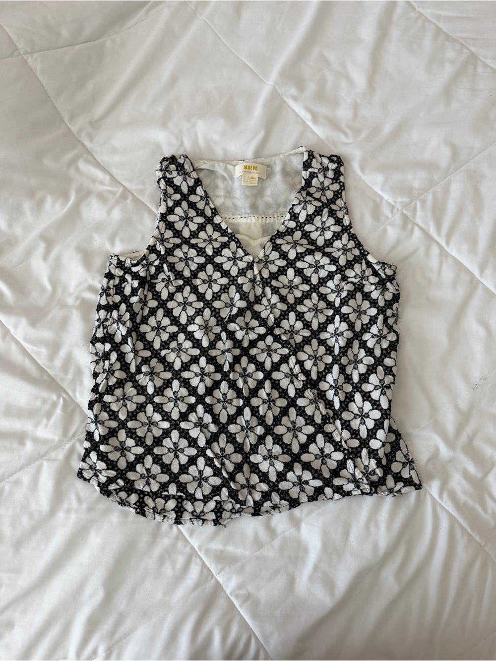 Anthropologie Maeve Black & White Tank